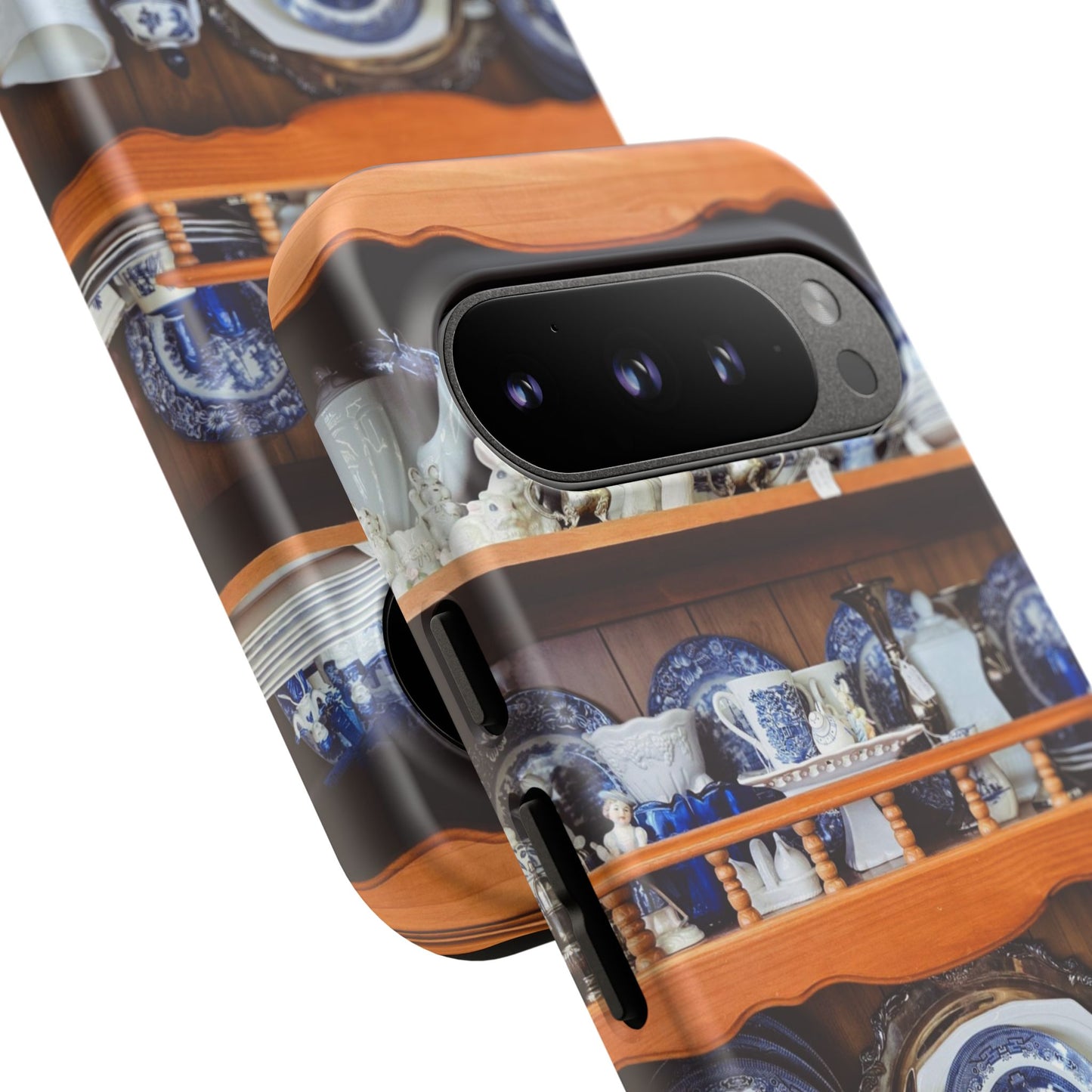 Blue & White Curio Charm Tough Phone Case. Classic China-Inspired Design with Timeless Elegance for Your iPhone, Samsung, or Google Pixel
