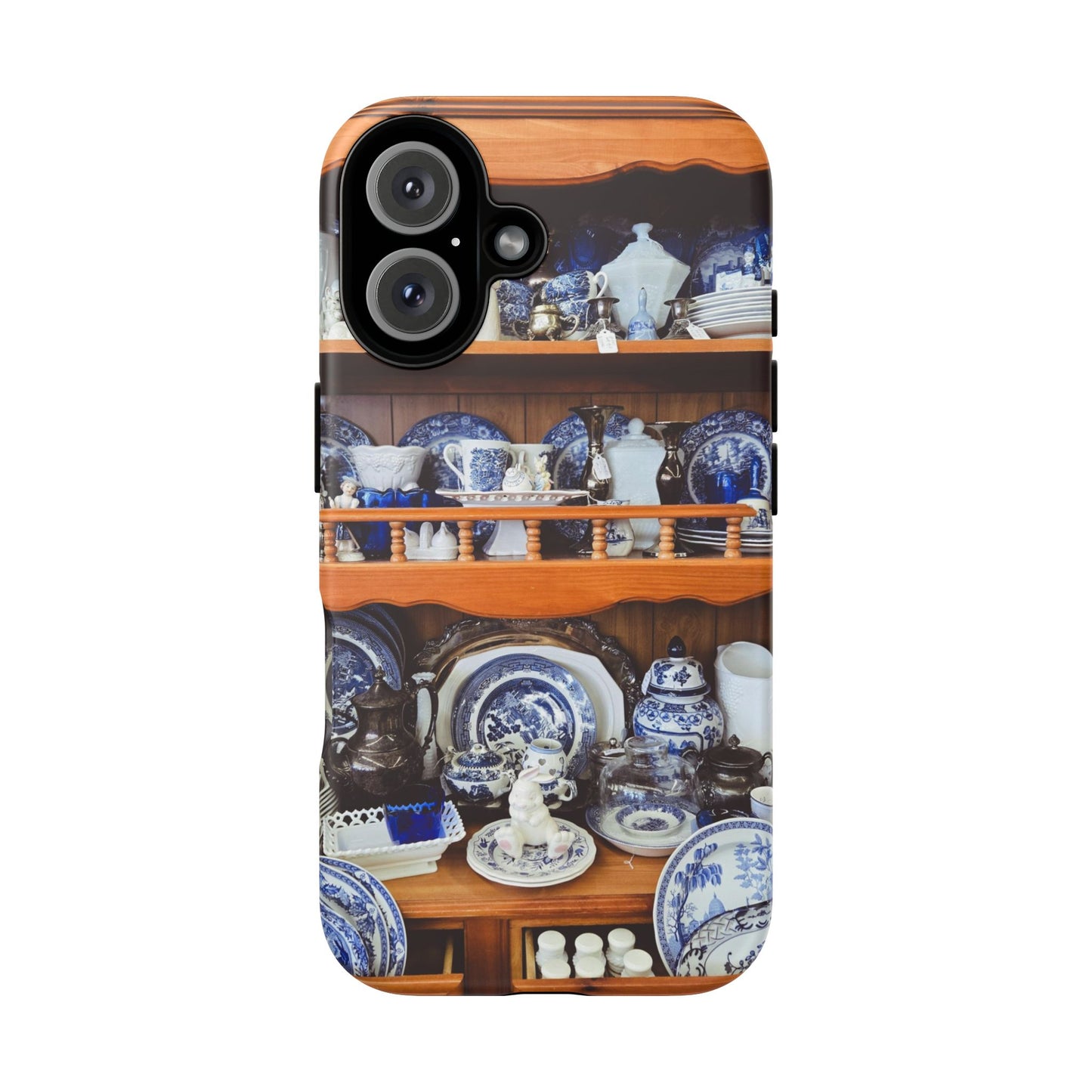 Blue & White Curio Charm Tough Phone Case. Classic China-Inspired Design with Timeless Elegance for Your iPhone, Samsung, or Google Pixel