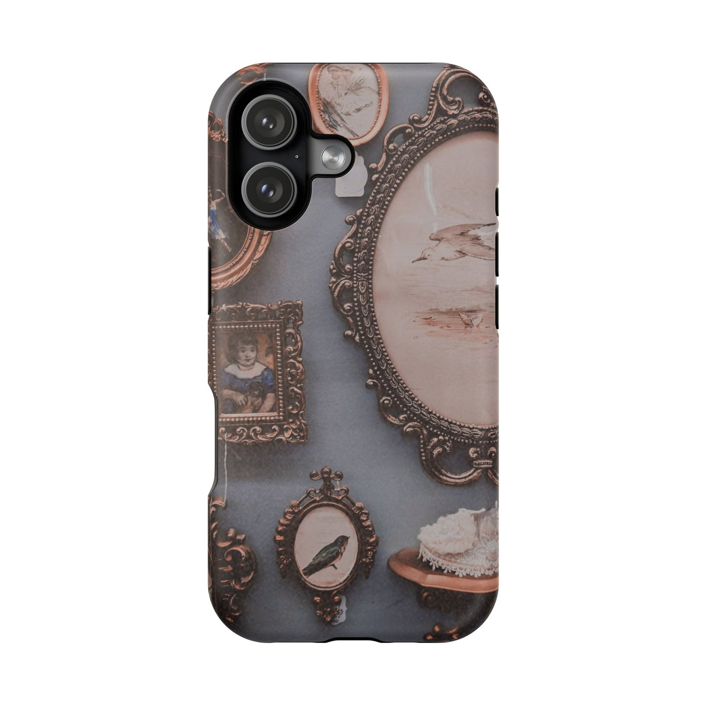 Vintage Frame Gallery Phone Case with MagSafe, Antique Wall Art Tough Case, Impact Resistant Protective Phone Cover