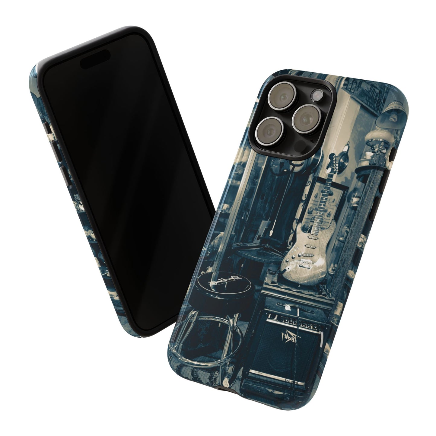 Guitar Vintage Phone Case, Tough Cases, Music Lover Gift, Rock & Roll Accessories, Unique Guitar Artwork, Phone Protection