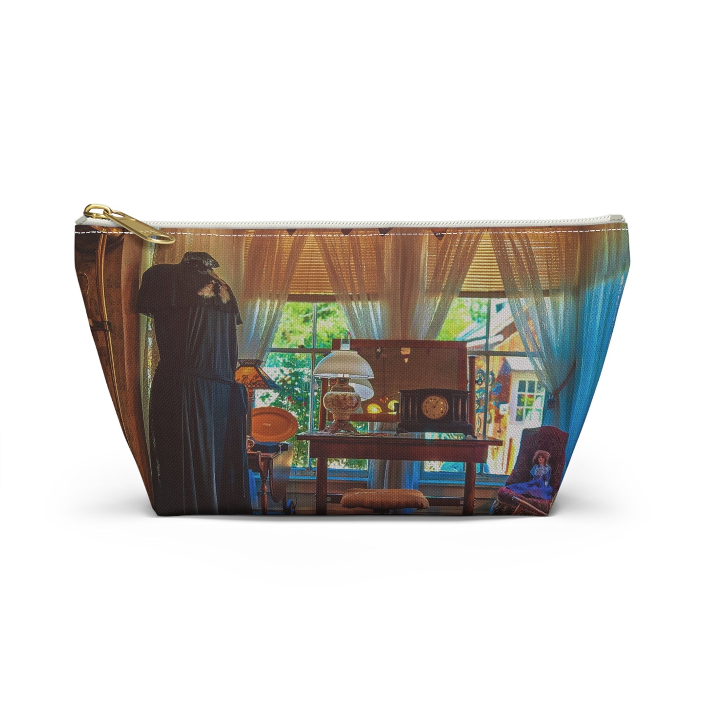 Vintage Cottage Accessories Pouch – Cozy Travel Companion — T‑Bottom Makeup & Organizer Bag