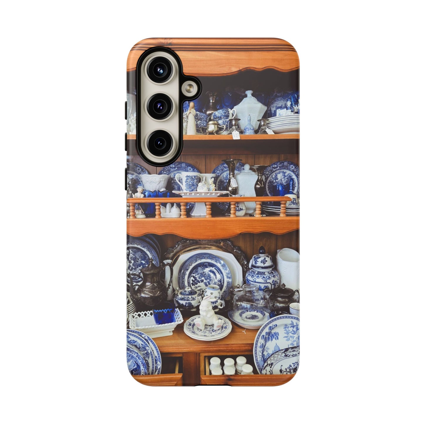 Blue & White Curio Charm Tough Phone Case. Classic China-Inspired Design with Timeless Elegance for Your iPhone, Samsung, or Google Pixel
