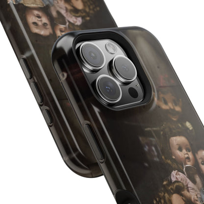 Personalized Creepy Doll MagSafe Tough Phone Case – Gothic Vintage Graphic