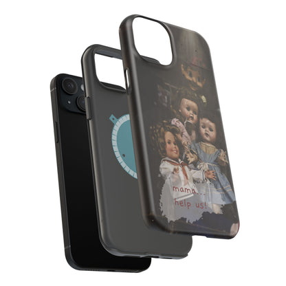 Personalized Creepy Doll MagSafe Tough Phone Case – Gothic Vintage Graphic