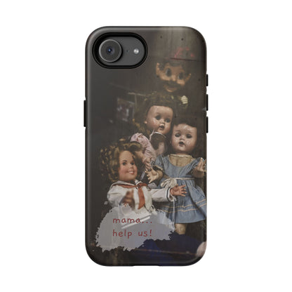 Personalized Creepy Doll Tough Phone Case – Gothic Vintage Graphic