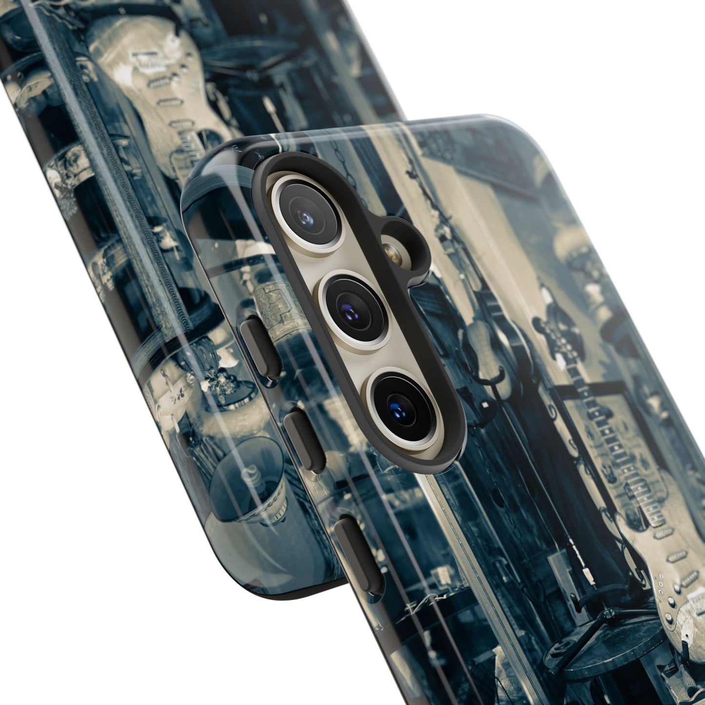 Guitar Vintage Phone Case, Tough Cases, Music Lover Gift, Rock & Roll Accessories, Unique Guitar Artwork, Phone Protection