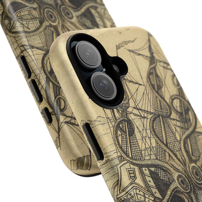 Vintage Kraken Tough Phone Case – Nautical Sea Monster Graphic