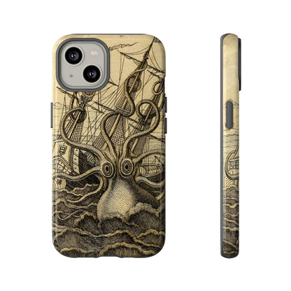 Vintage Kraken Tough Phone Case – Nautical Sea Monster Graphic