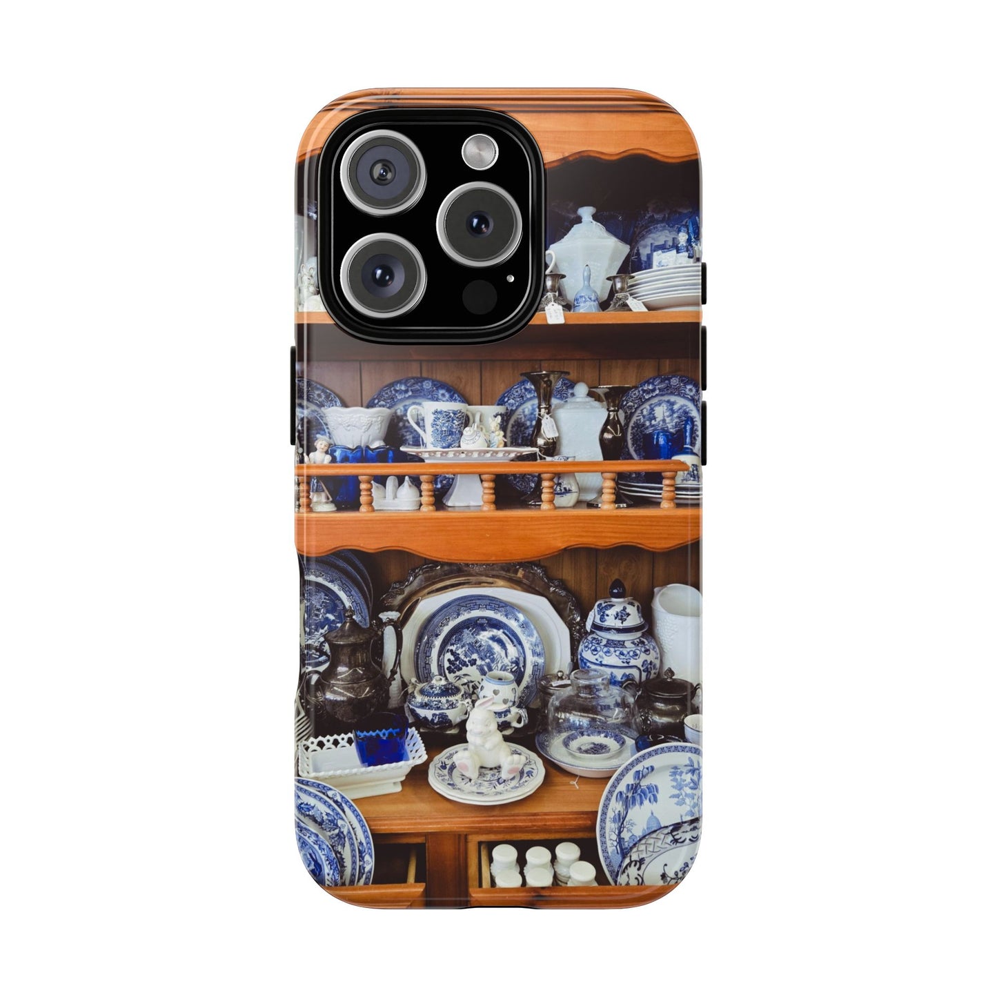 Blue & White Curio Charm Tough Phone Case. Classic China-Inspired Design with Timeless Elegance for Your iPhone, Samsung, or Google Pixel