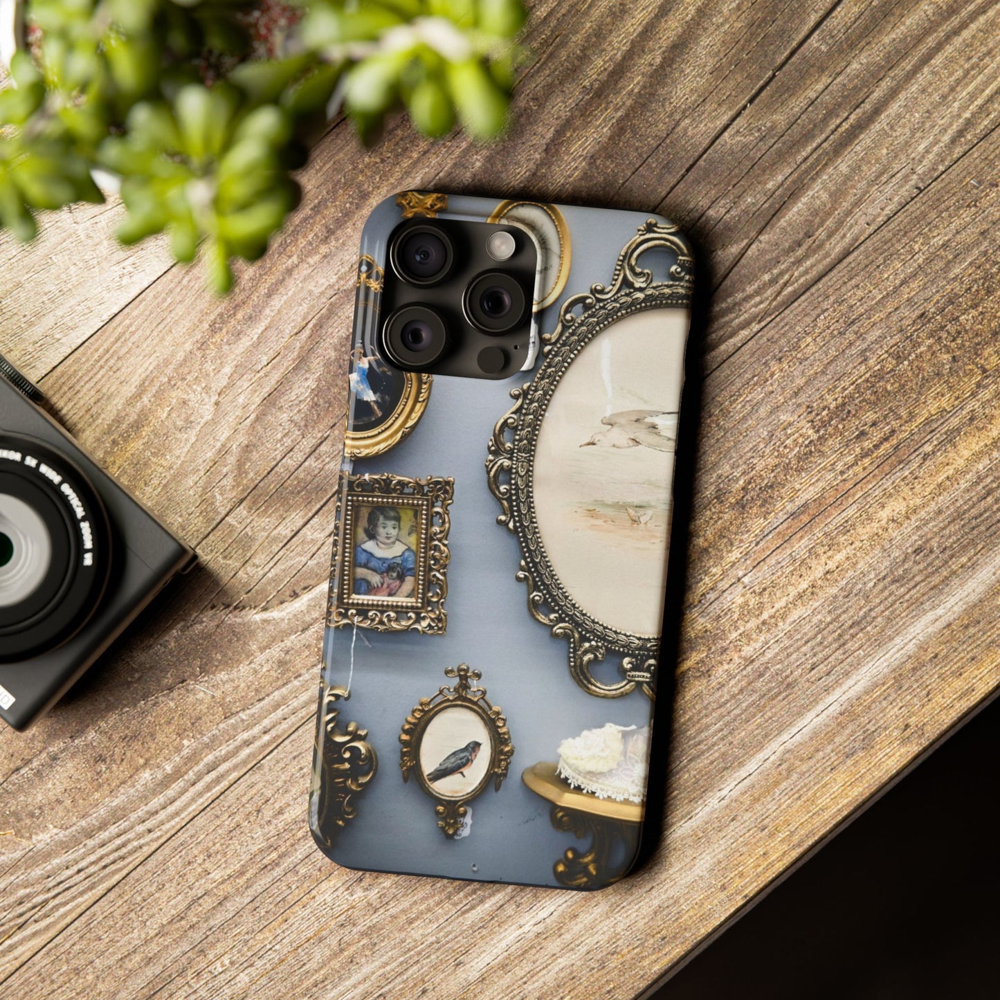 Framed Beauty Slim Phone Case – Vintage with a Twist