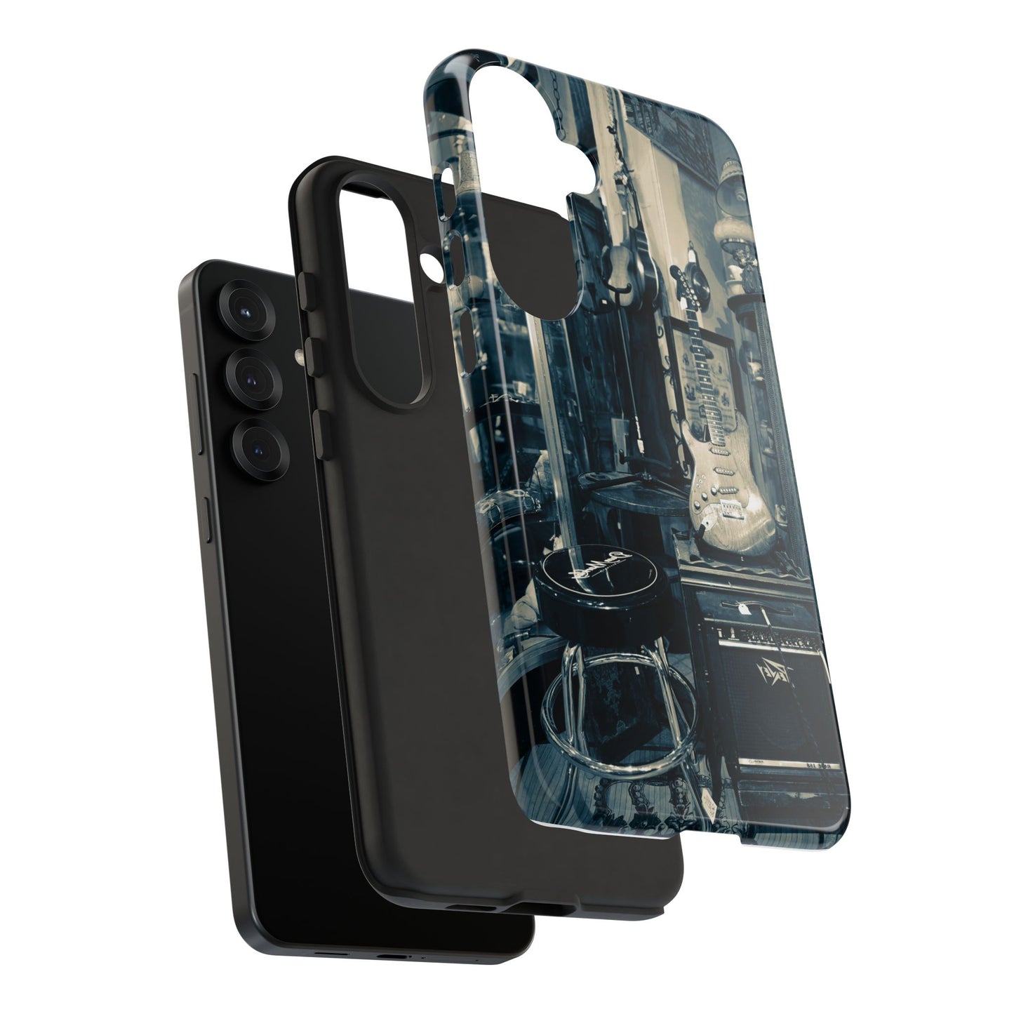 Guitar Vintage Phone Case, Tough Cases, Music Lover Gift, Rock & Roll Accessories, Unique Guitar Artwork, Phone Protection