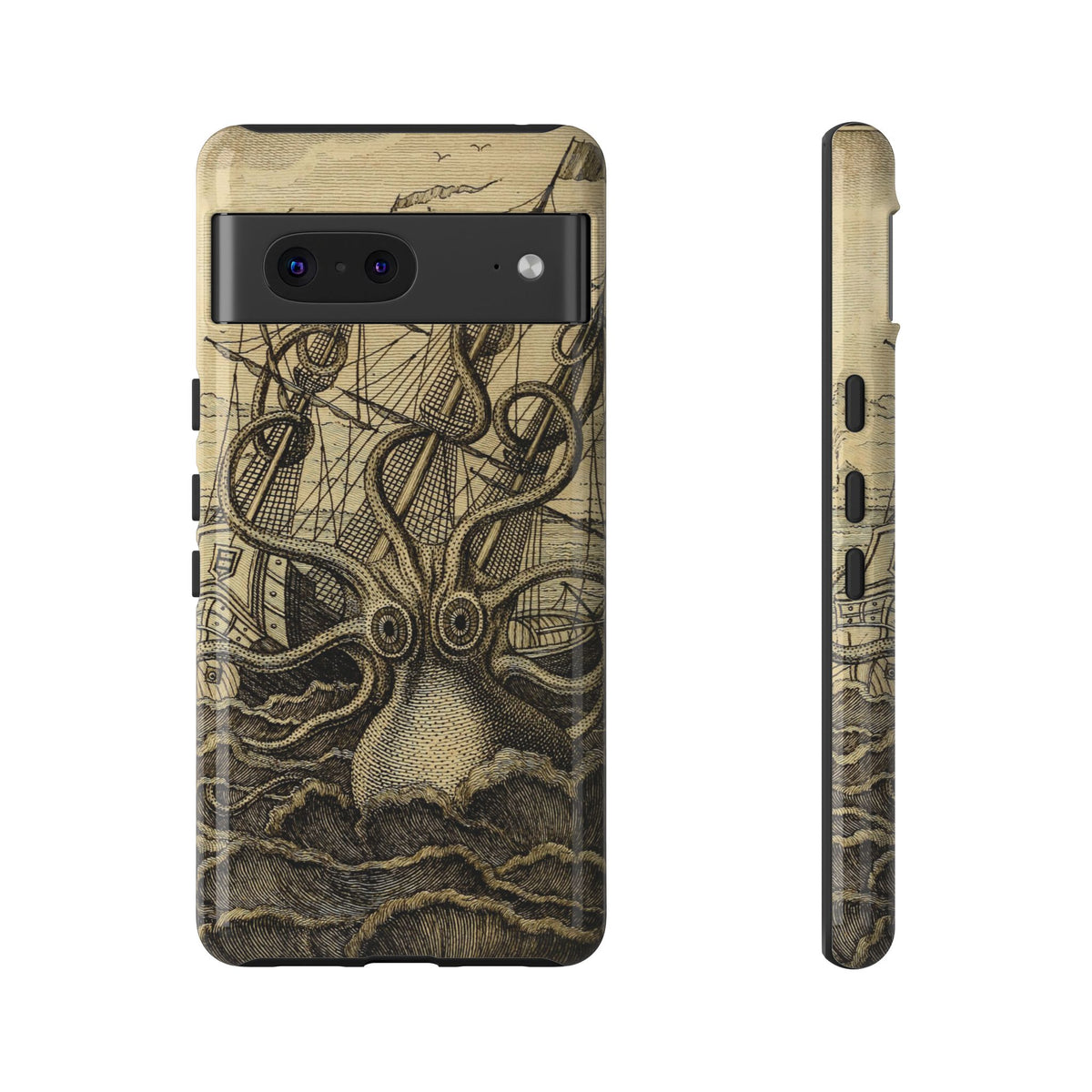 Vintage Kraken Tough Phone Case – Nautical Sea Monster Graphic