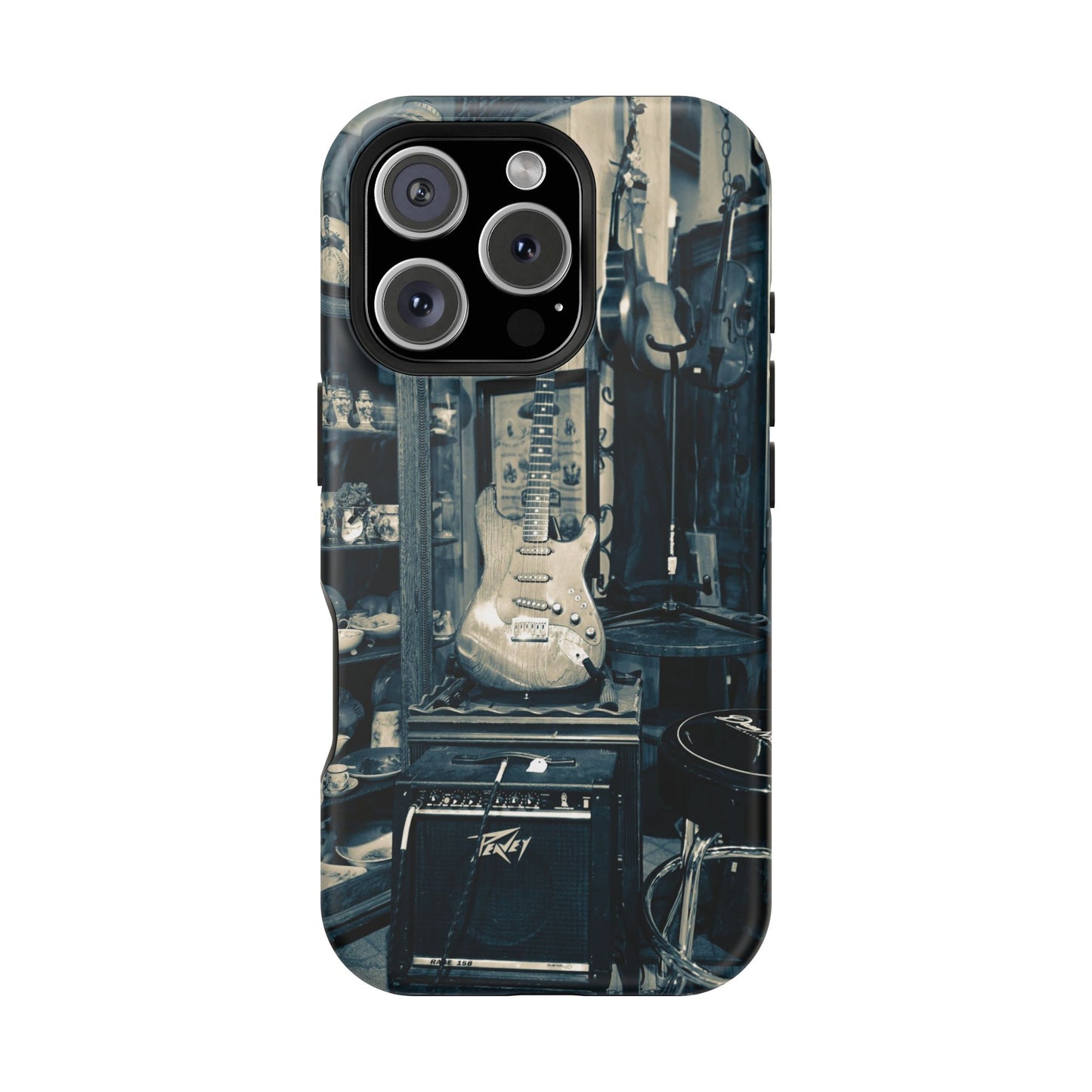 Vintage Electric Guitar Shop Phone Case | Magnetic Impact-Resistant Case