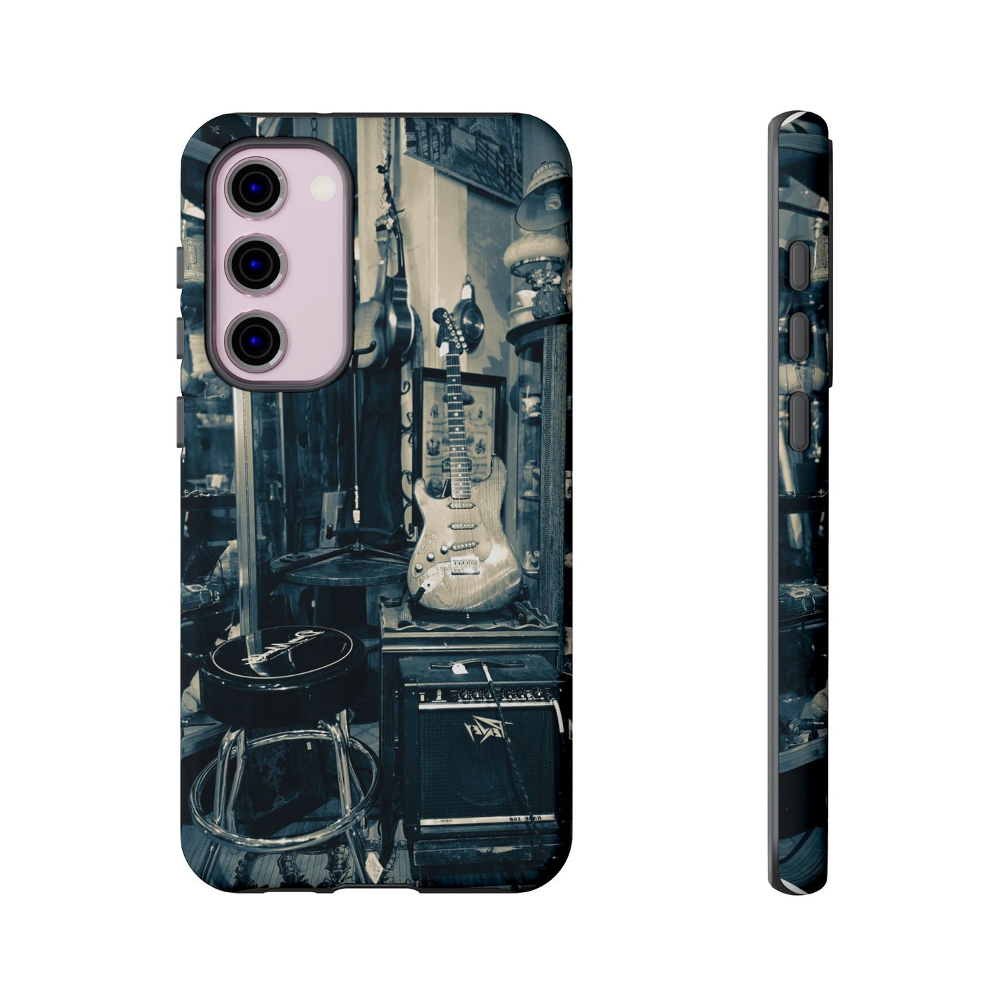 Guitar Vintage Phone Case, Tough Cases, Music Lover Gift, Rock & Roll Accessories, Unique Guitar Artwork, Phone Protection