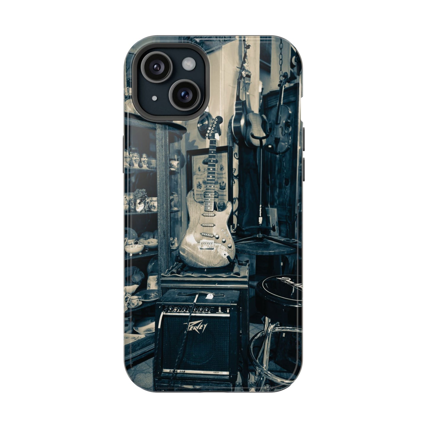 Vintage Electric Guitar Shop Phone Case | Magnetic Impact-Resistant Case