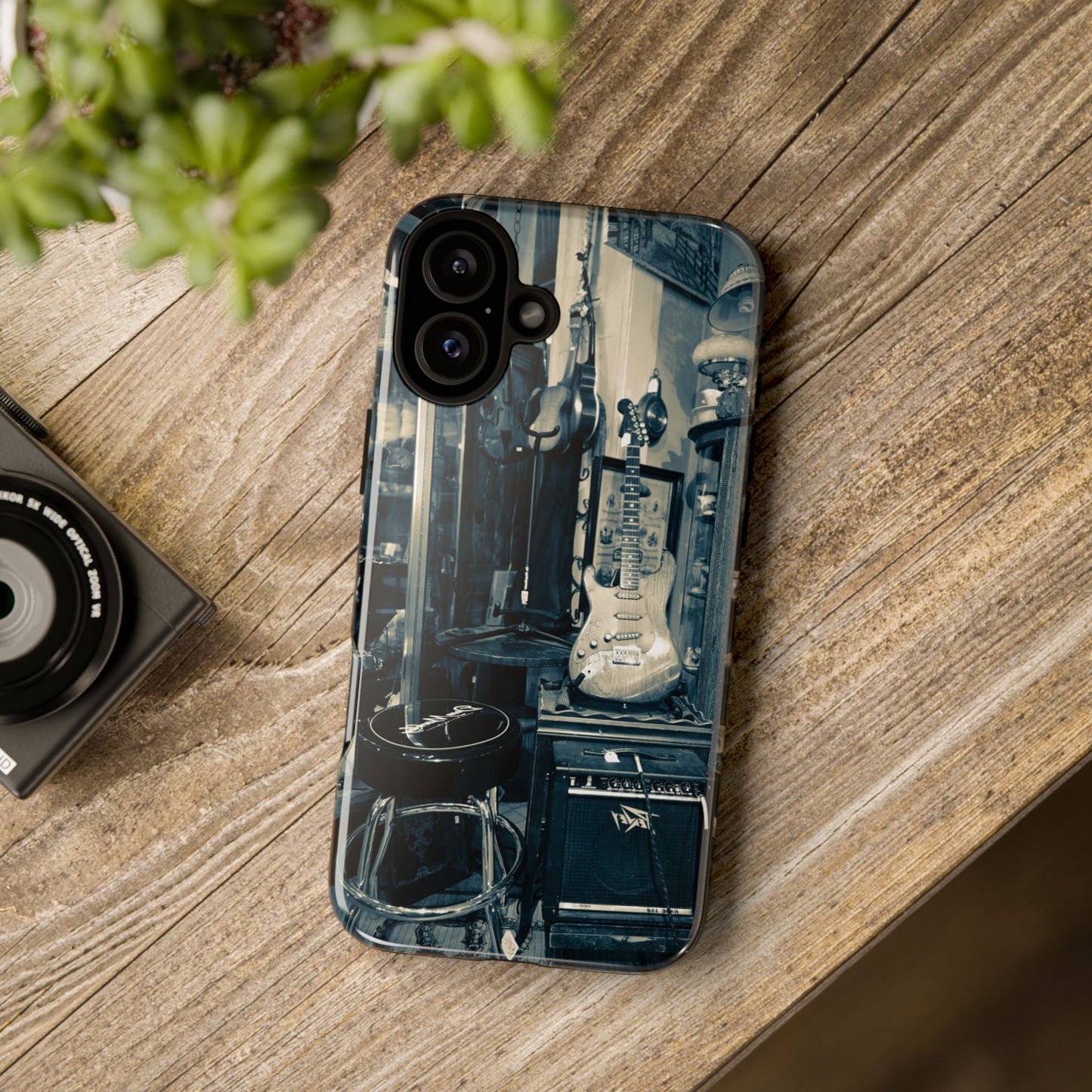 Guitar Vintage Phone Case, Tough Cases, Music Lover Gift, Rock & Roll Accessories, Unique Guitar Artwork, Phone Protection