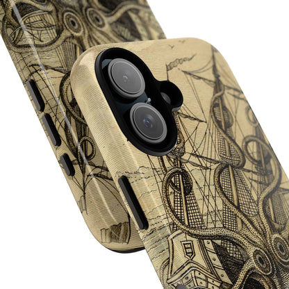 Vintage Kraken Tough Phone Case – Nautical Sea Monster Graphic