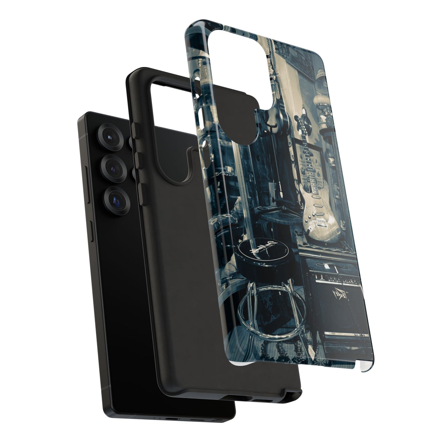 Guitar Vintage Phone Case, Tough Cases, Music Lover Gift, Rock & Roll Accessories, Unique Guitar Artwork, Phone Protection