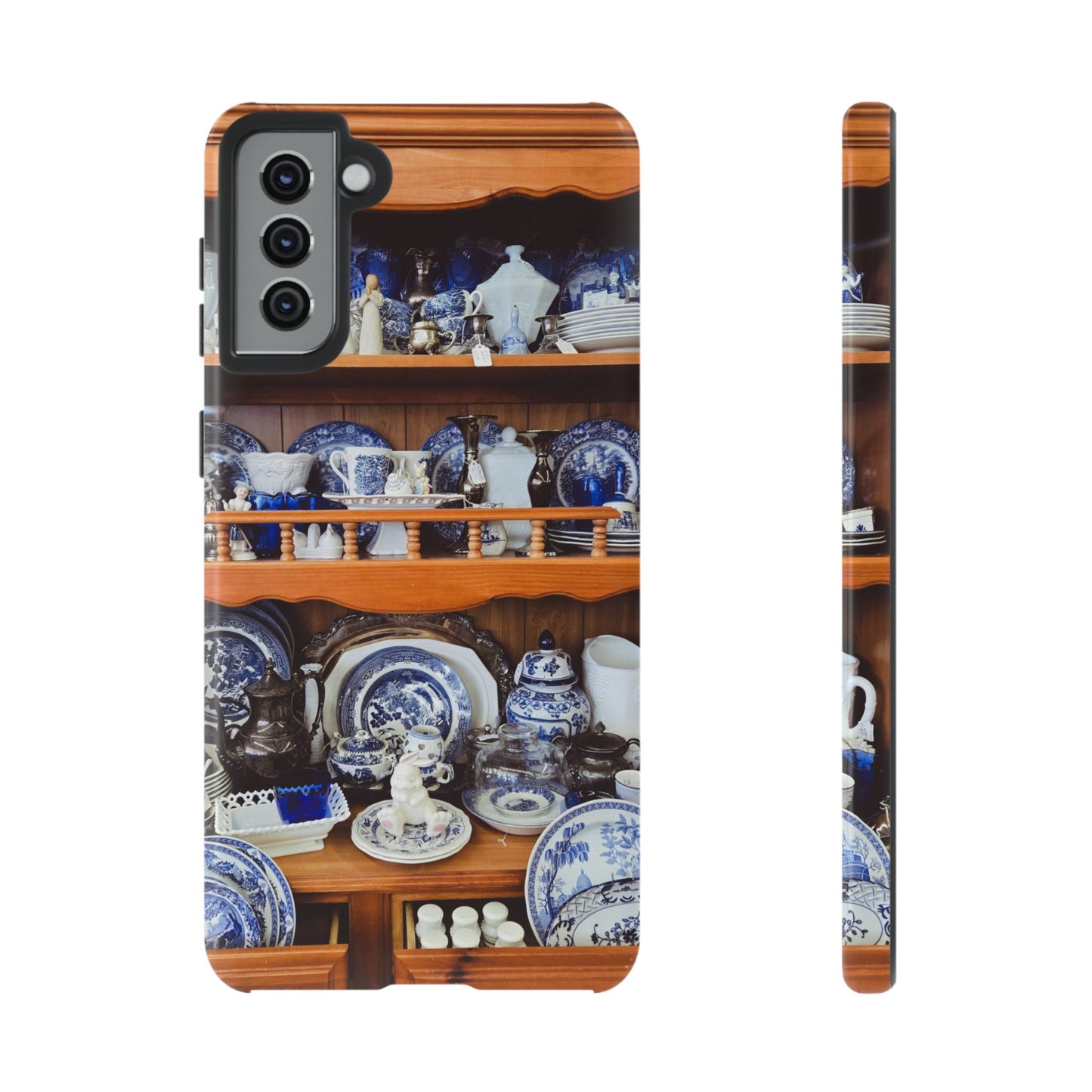 Blue & White Curio Charm Tough Phone Case. Classic China-Inspired Design with Timeless Elegance for Your iPhone, Samsung, or Google Pixel