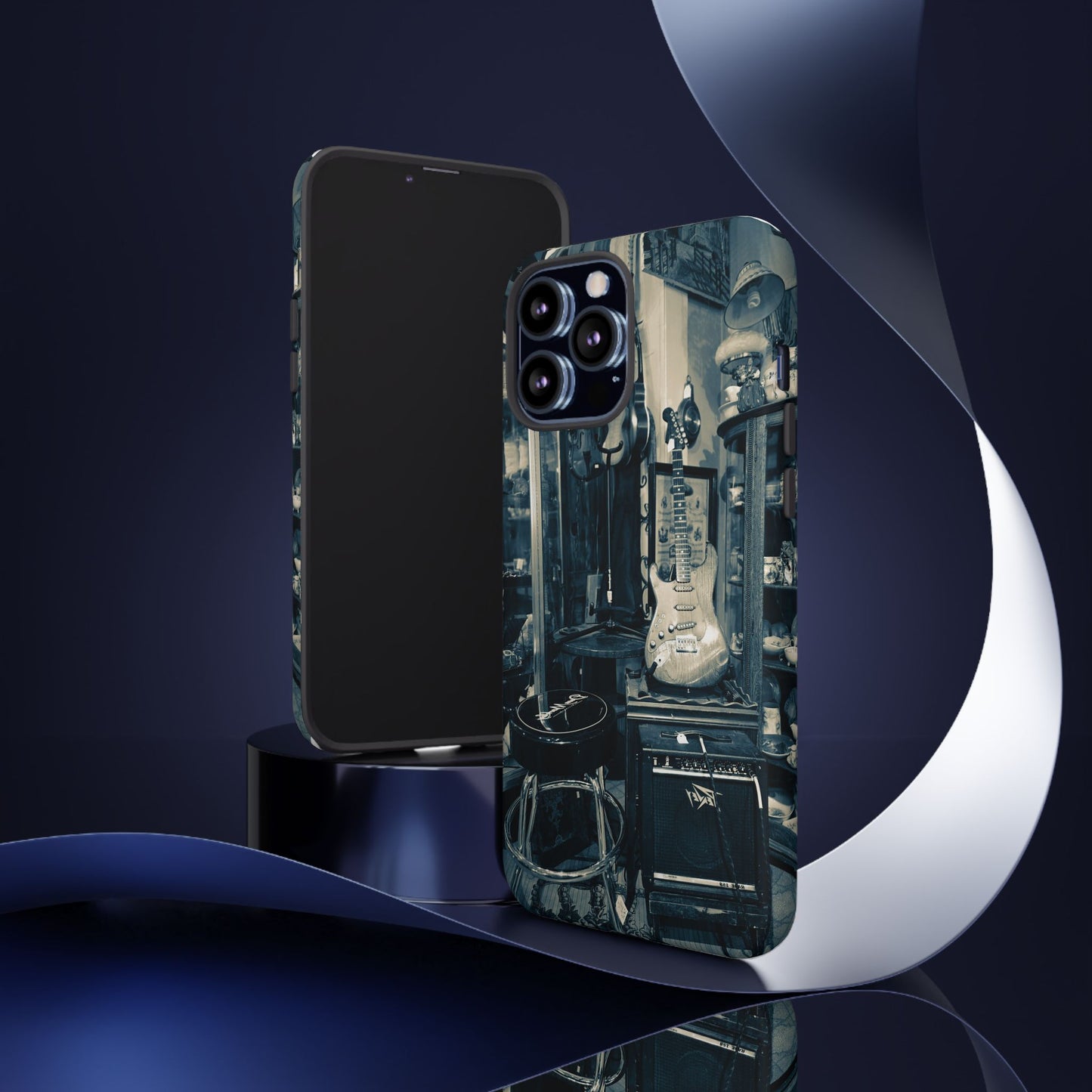 Guitar Vintage Phone Case, Tough Cases, Music Lover Gift, Rock & Roll Accessories, Unique Guitar Artwork, Phone Protection