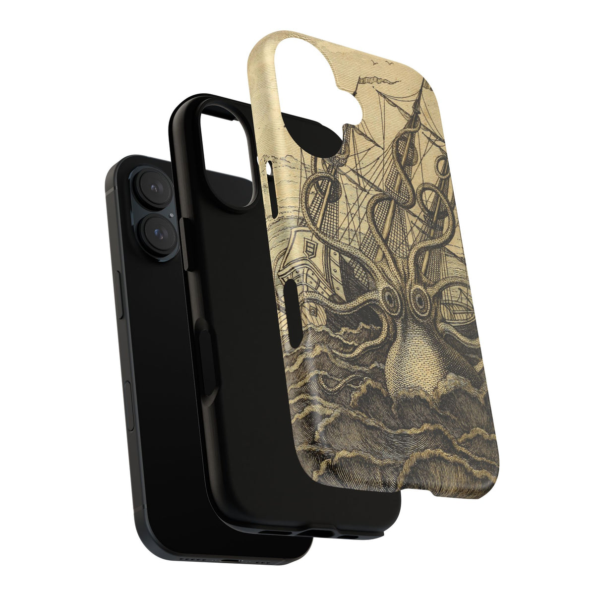 Vintage Kraken Tough Phone Case – Nautical Sea Monster Graphic