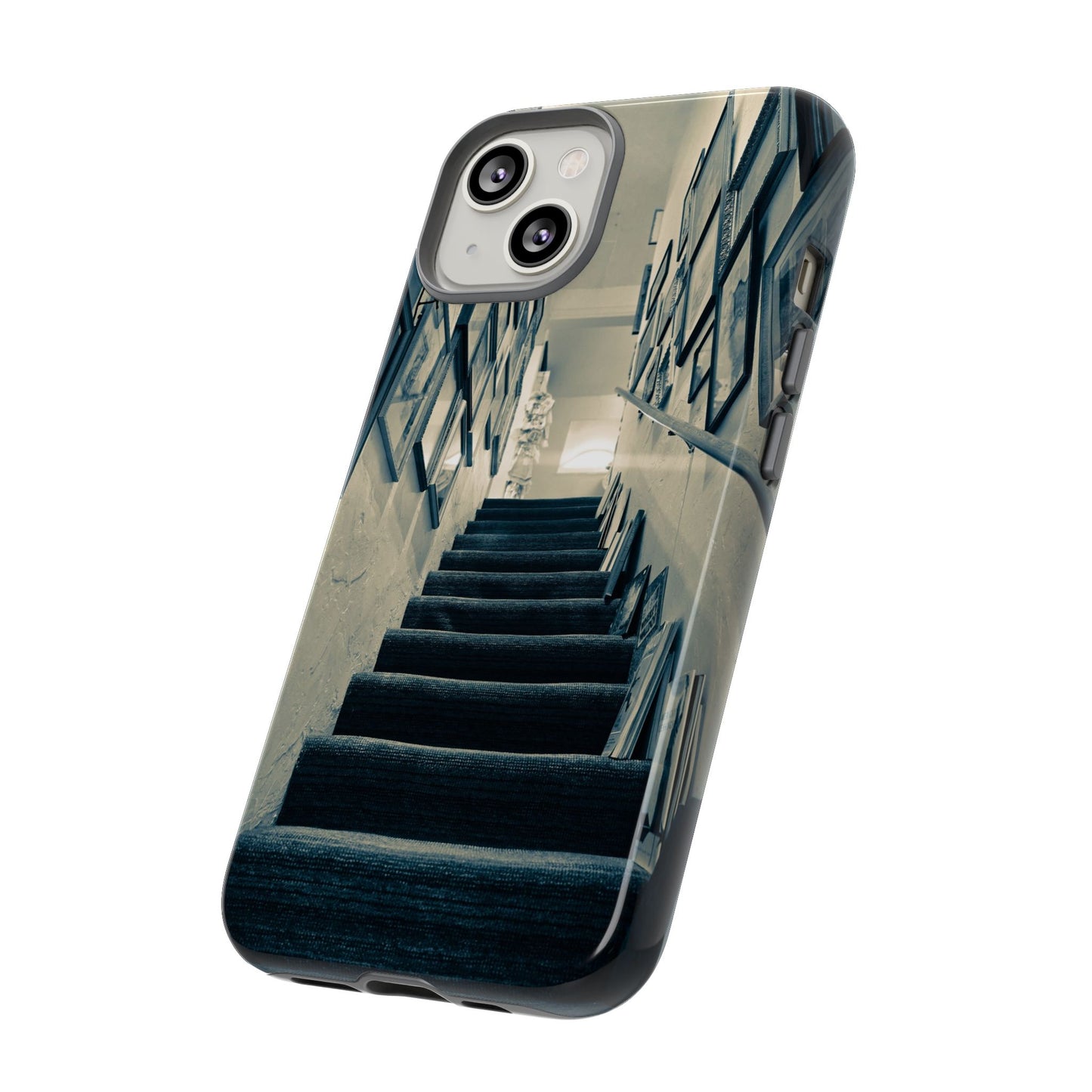 Vintage Style Tough Cases: Artistic Phone Case with Stairway Design, Unique Mobile Cover, Creative Gift for Art Lovers, Stylish Accessory