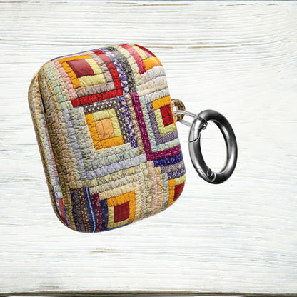 Vintage Log Cabin Quilt AirPods & AirPods Pro Case – Protective Cover