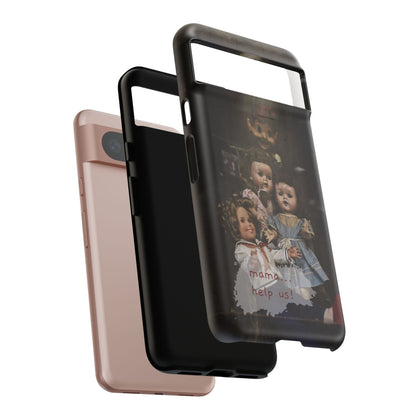 Personalized Creepy Doll Tough Phone Case – Gothic Vintage Graphic