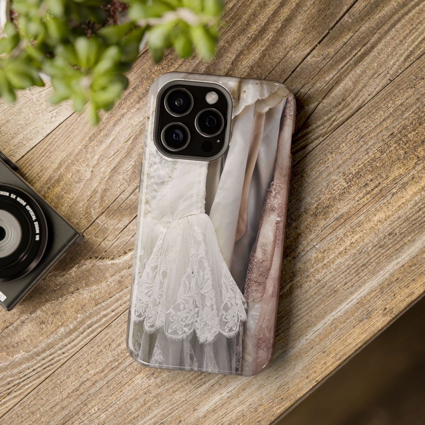 Floral Lace Bridal Magnetic Tough Phone Case for iPhone 17, 16, 15, 14 & Samsung S26, Romantic Vintage Cover
