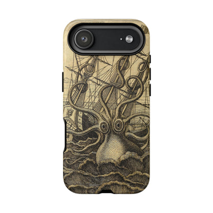 Vintage Kraken Tough Phone Case – Nautical Sea Monster Graphic