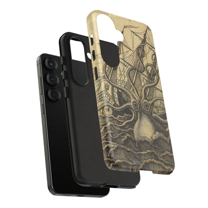Vintage Kraken Tough Phone Case – Nautical Sea Monster Graphic