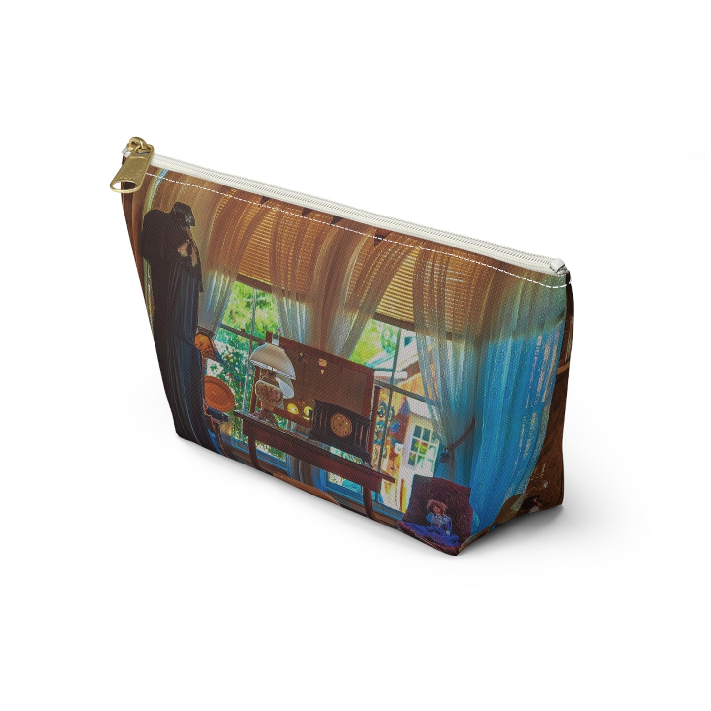 Vintage Cottage Accessories Pouch – Cozy Travel Companion — T‑Bottom Makeup & Organizer Bag