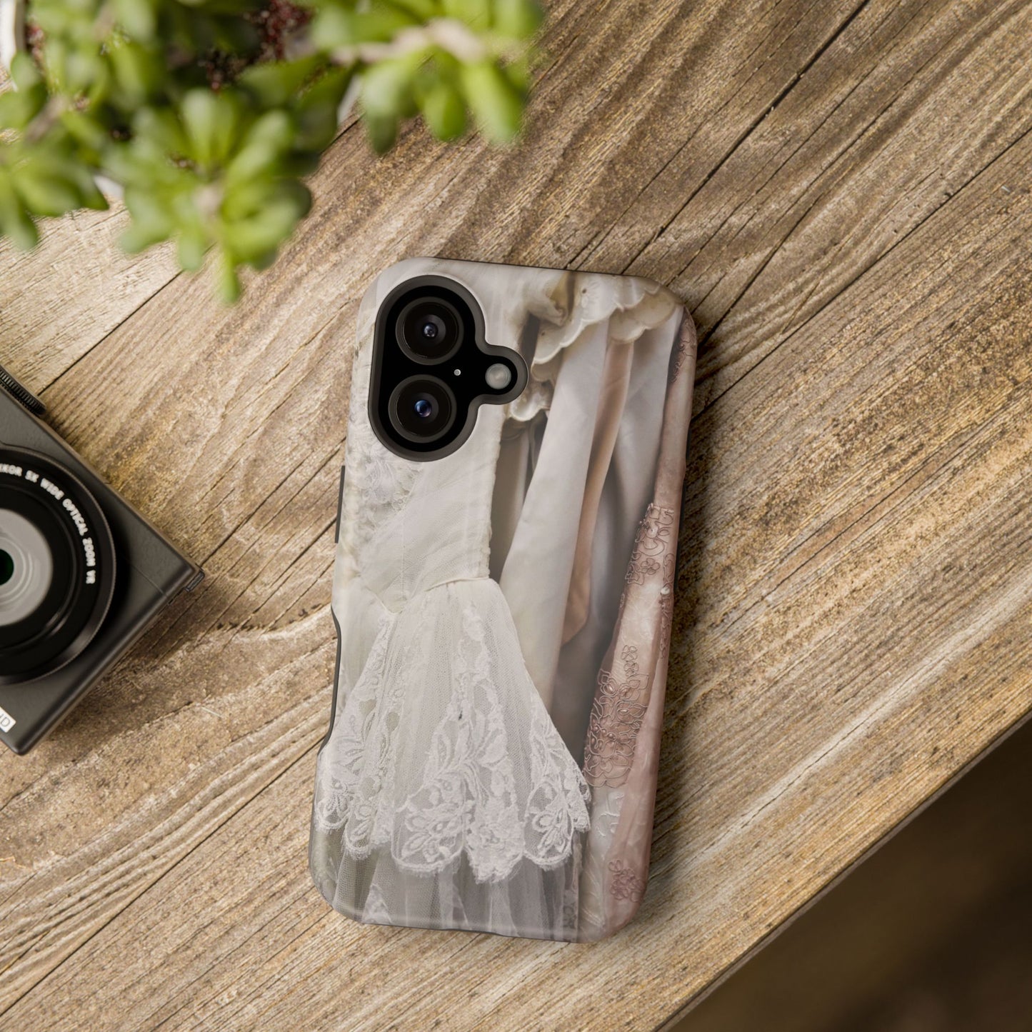 Floral Lace Bridal Magnetic Tough Phone Case for iPhone 17, 16, 15, 14 & Samsung S26, Romantic Vintage Cover