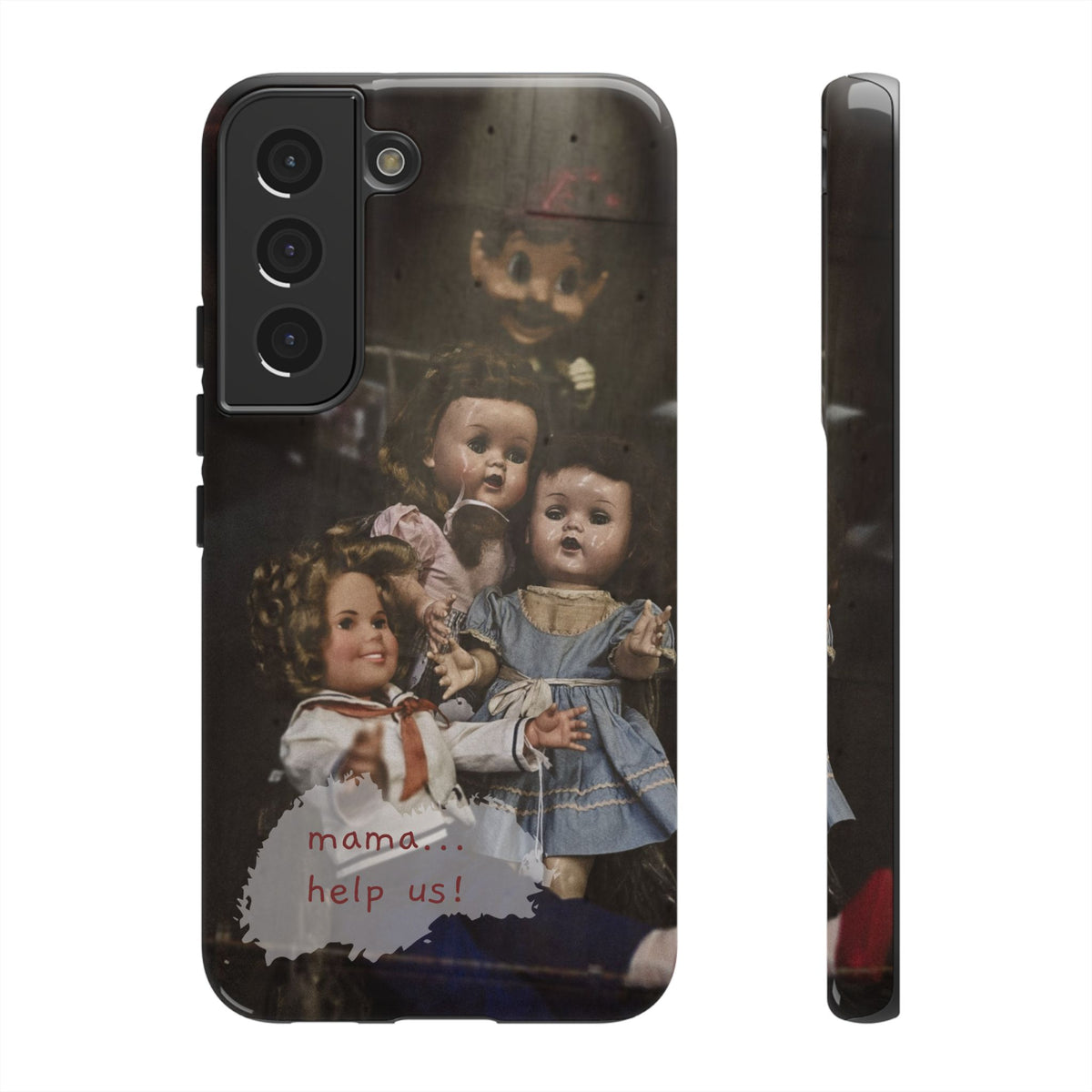 Personalized Creepy Doll Tough Phone Case – Gothic Vintage Graphic