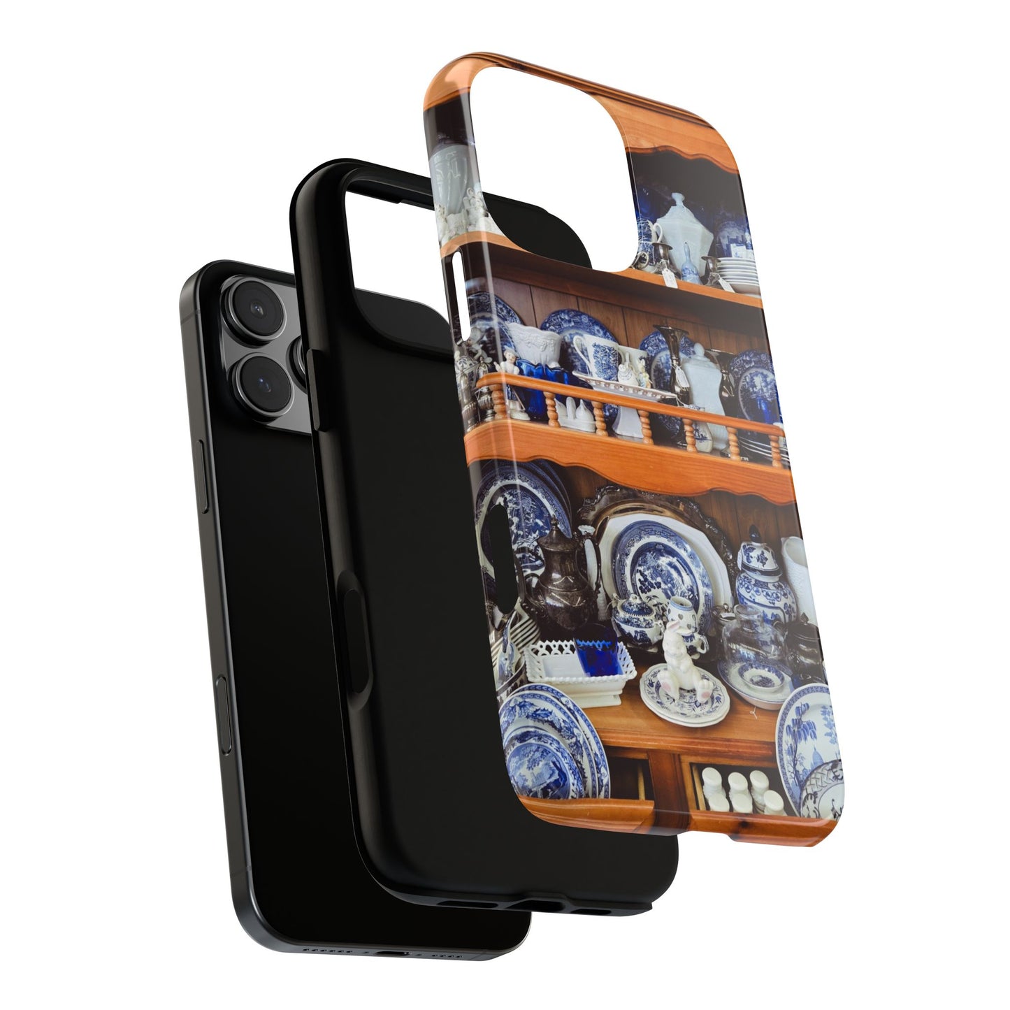 Blue & White Curio Charm Tough Phone Case. Classic China-Inspired Design with Timeless Elegance for Your iPhone, Samsung, or Google Pixel
