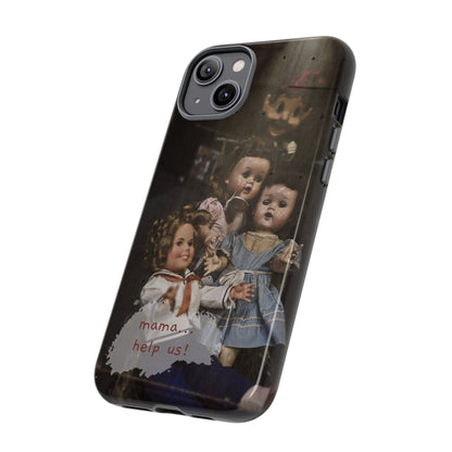 Personalized Creepy Doll Tough Phone Case – Gothic Vintage Graphic