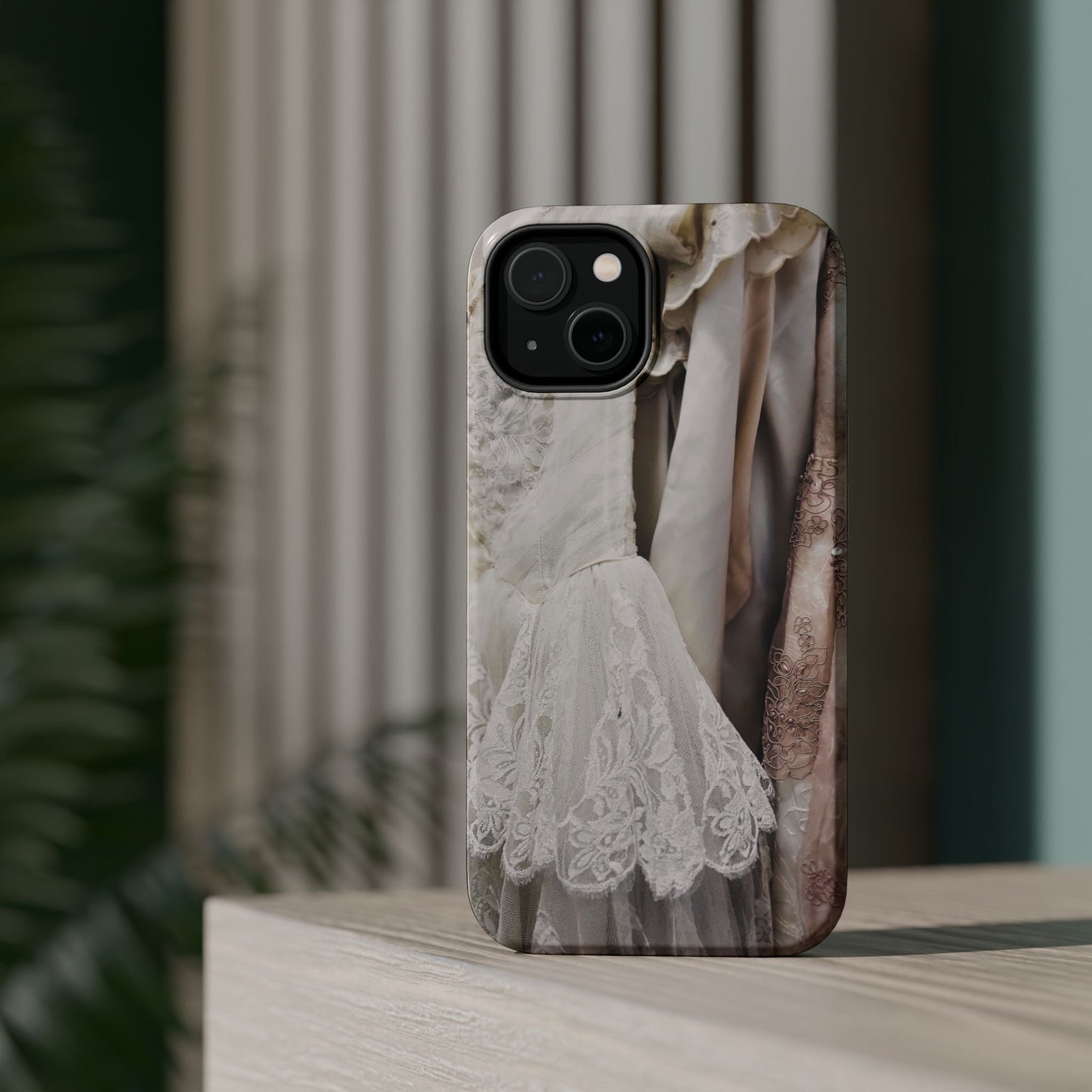 Floral Lace Bridal Magnetic Tough Phone Case for iPhone 17, 16, 15, 14 & Samsung S26, Romantic Vintage Cover