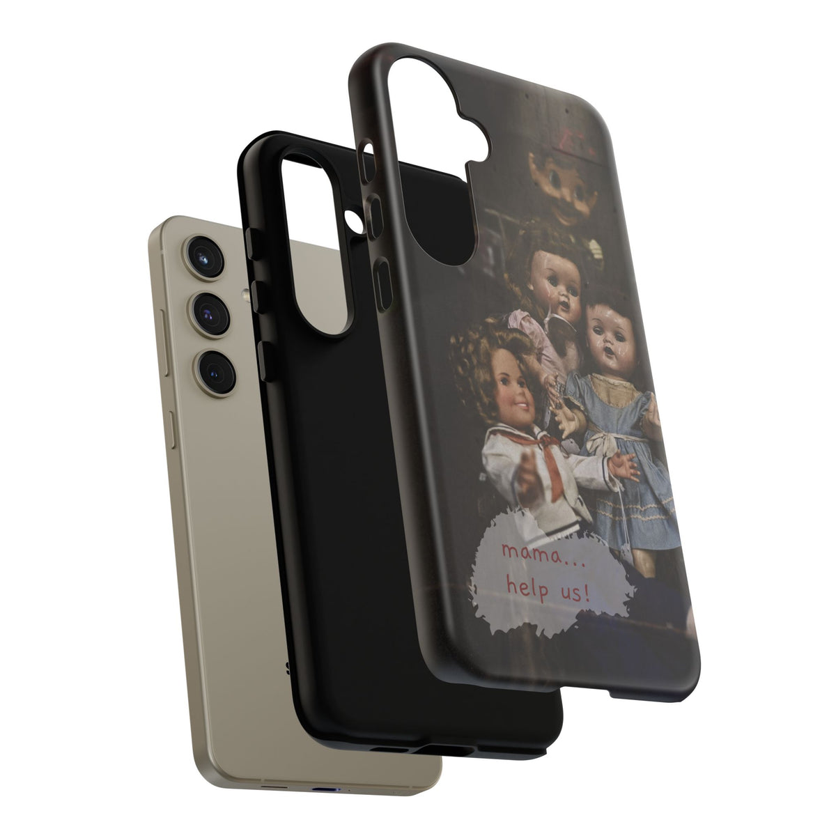Personalized Creepy Doll Tough Phone Case – Gothic Vintage Graphic