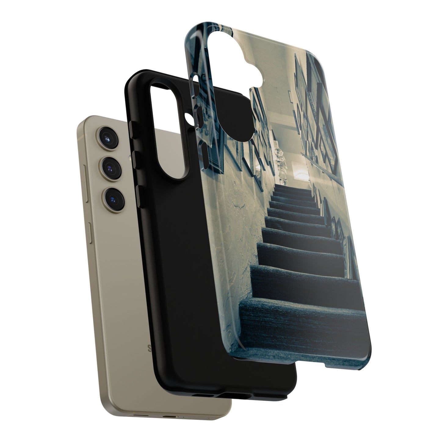 Vintage Style Tough Cases: Artistic Phone Case with Stairway Design, Unique Mobile Cover, Creative Gift for Art Lovers, Stylish Accessory
