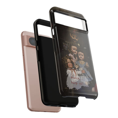 Personalized Creepy Doll Tough Phone Case – Gothic Vintage Graphic