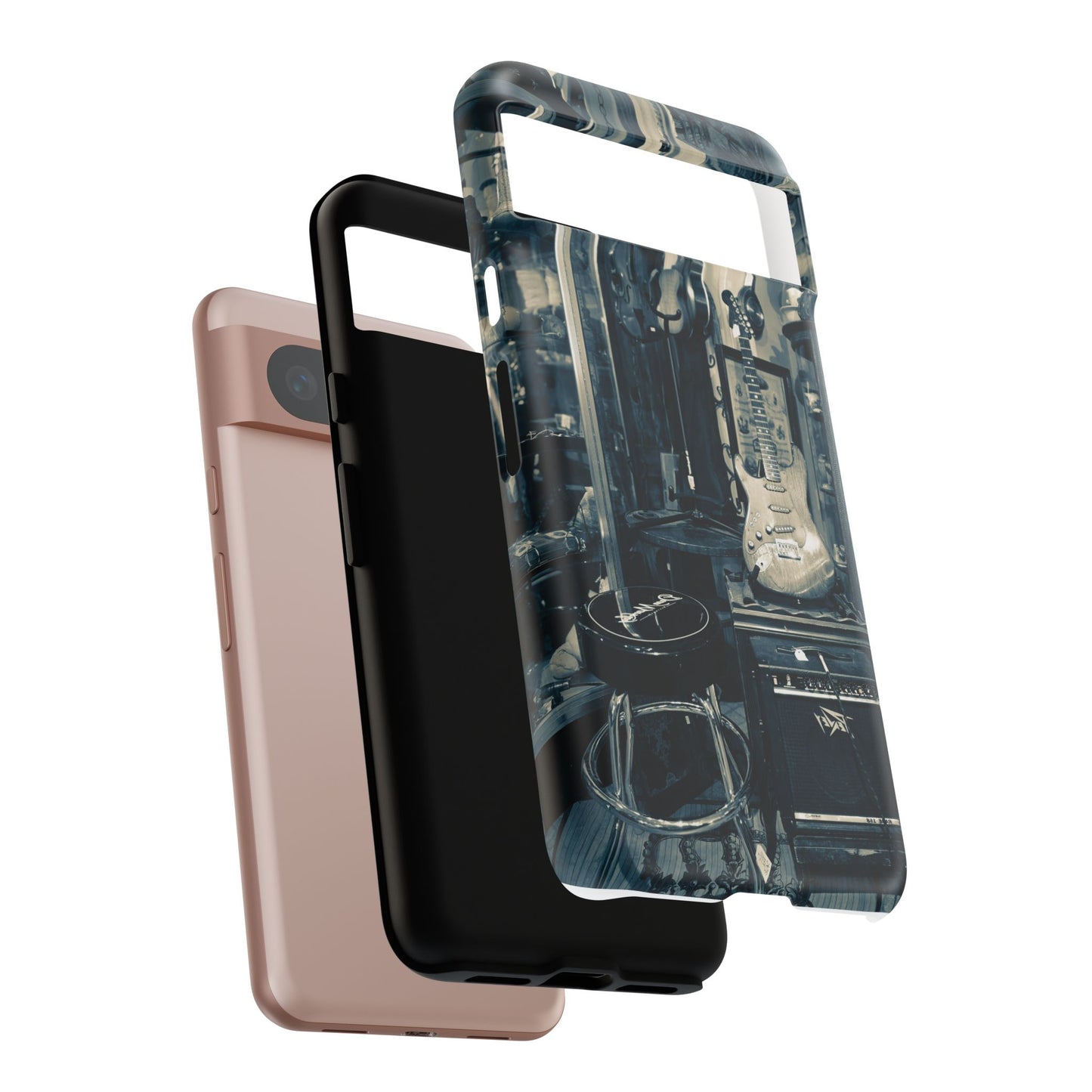 Guitar Vintage Phone Case, Tough Cases, Music Lover Gift, Rock & Roll Accessories, Unique Guitar Artwork, Phone Protection
