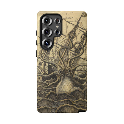 Vintage Kraken Tough Phone Case – Nautical Sea Monster Graphic