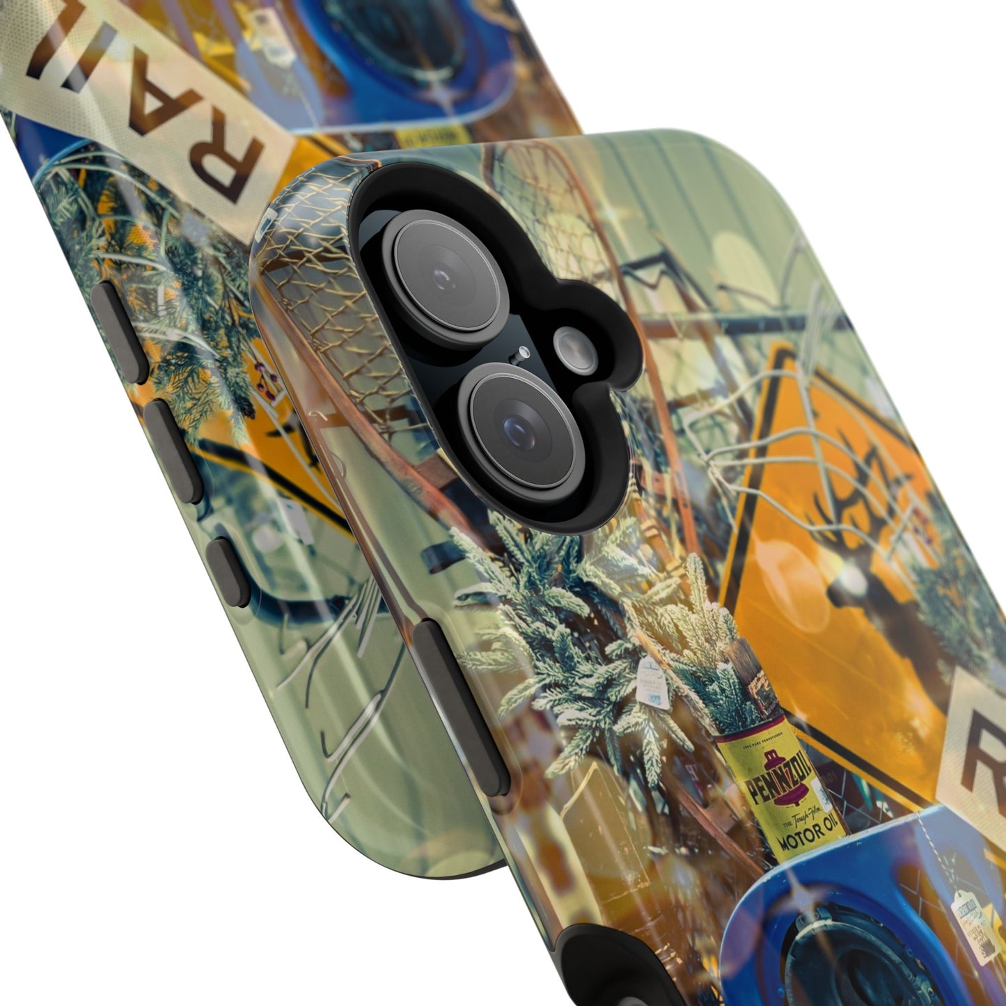 Vintage Railroad Crossing Collage Phone Case