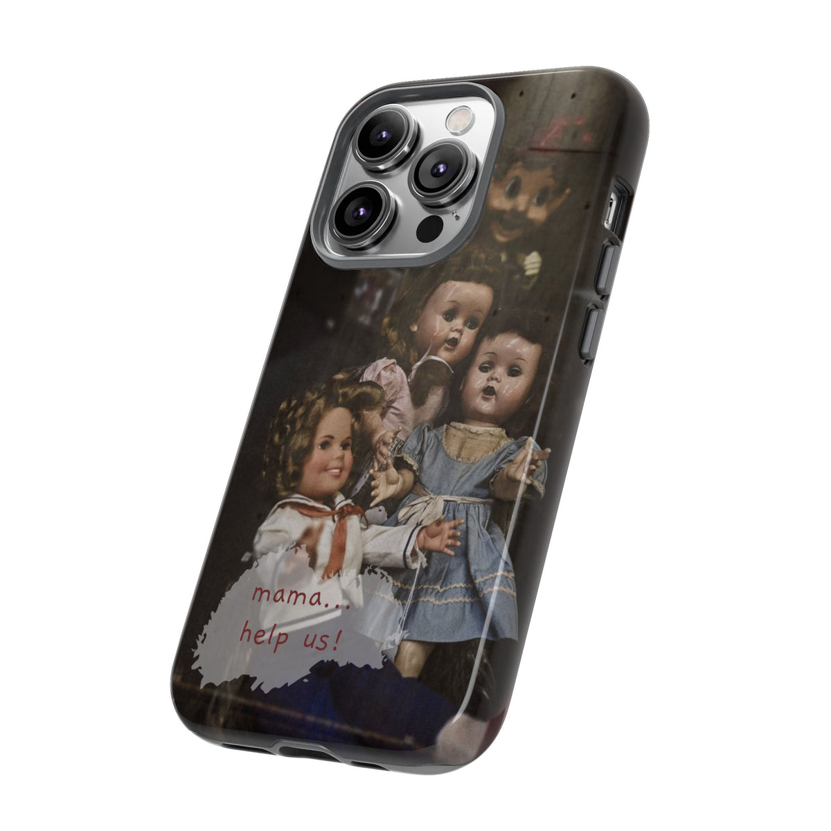 Personalized Creepy Doll Tough Phone Case – Gothic Vintage Graphic