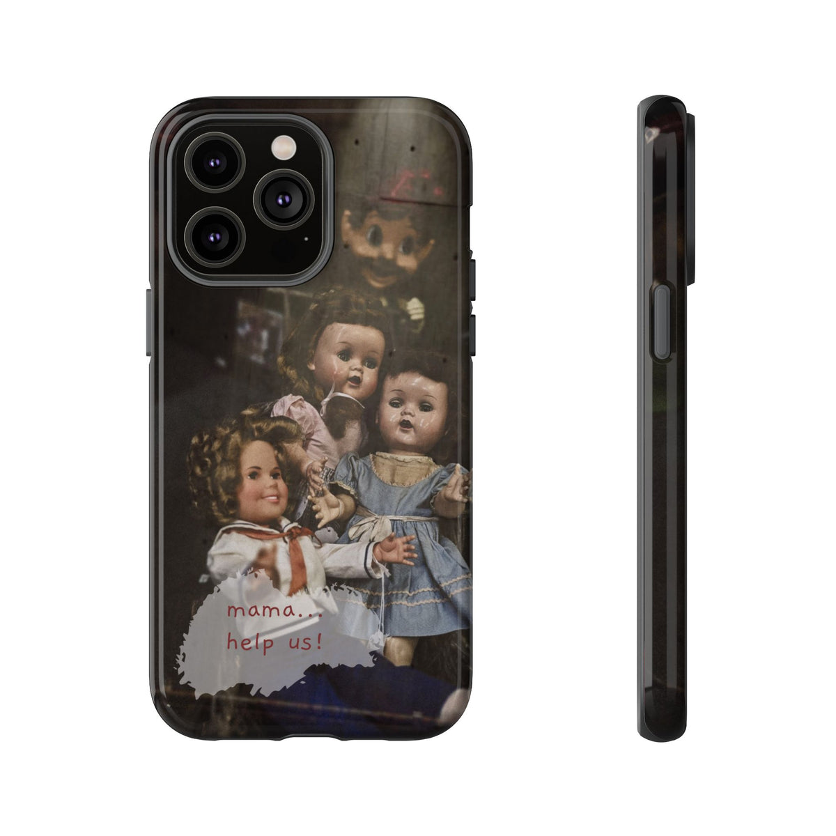 Personalized Creepy Doll Tough Phone Case – Gothic Vintage Graphic