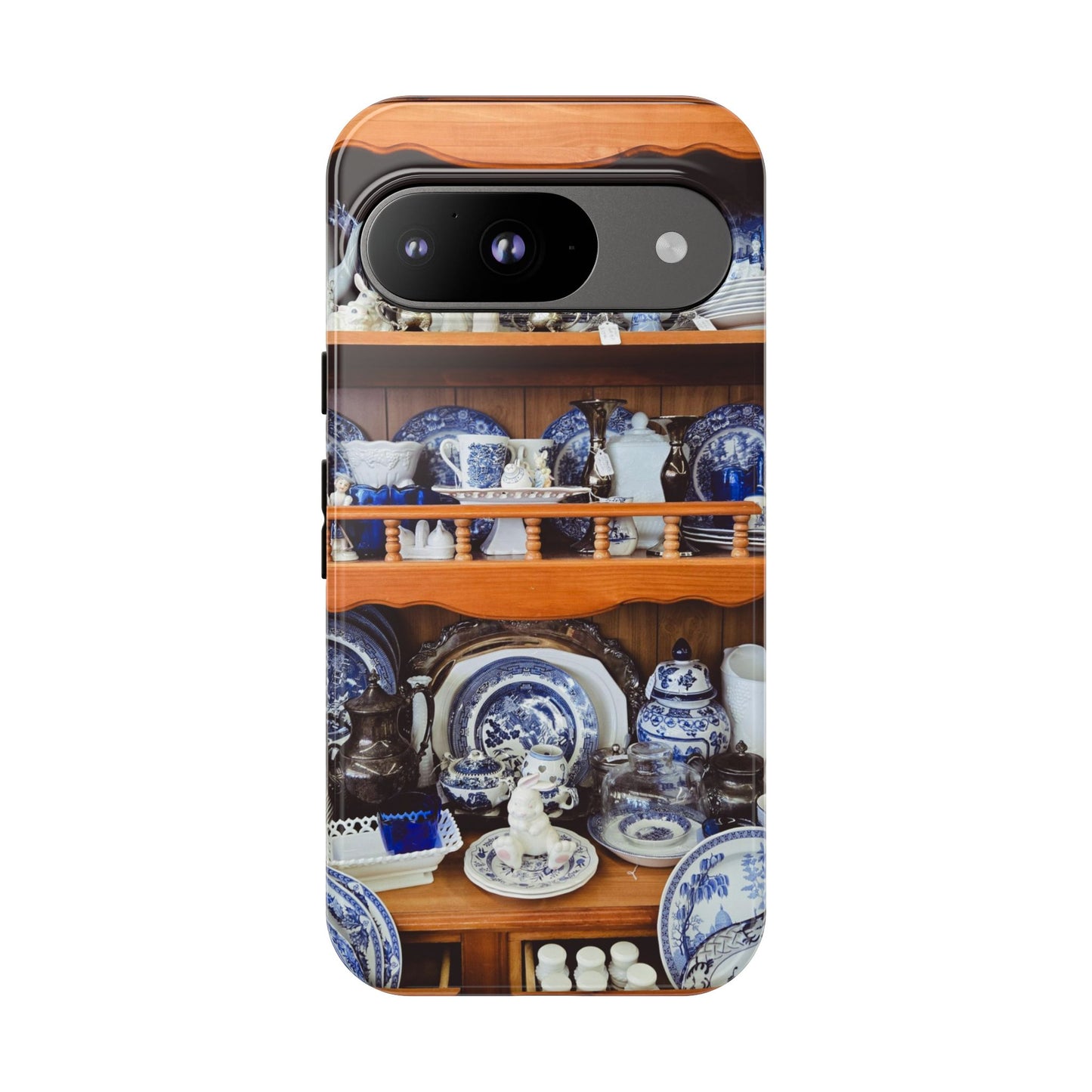 Blue & White Curio Charm Tough Phone Case. Classic China-Inspired Design with Timeless Elegance for Your iPhone, Samsung, or Google Pixel