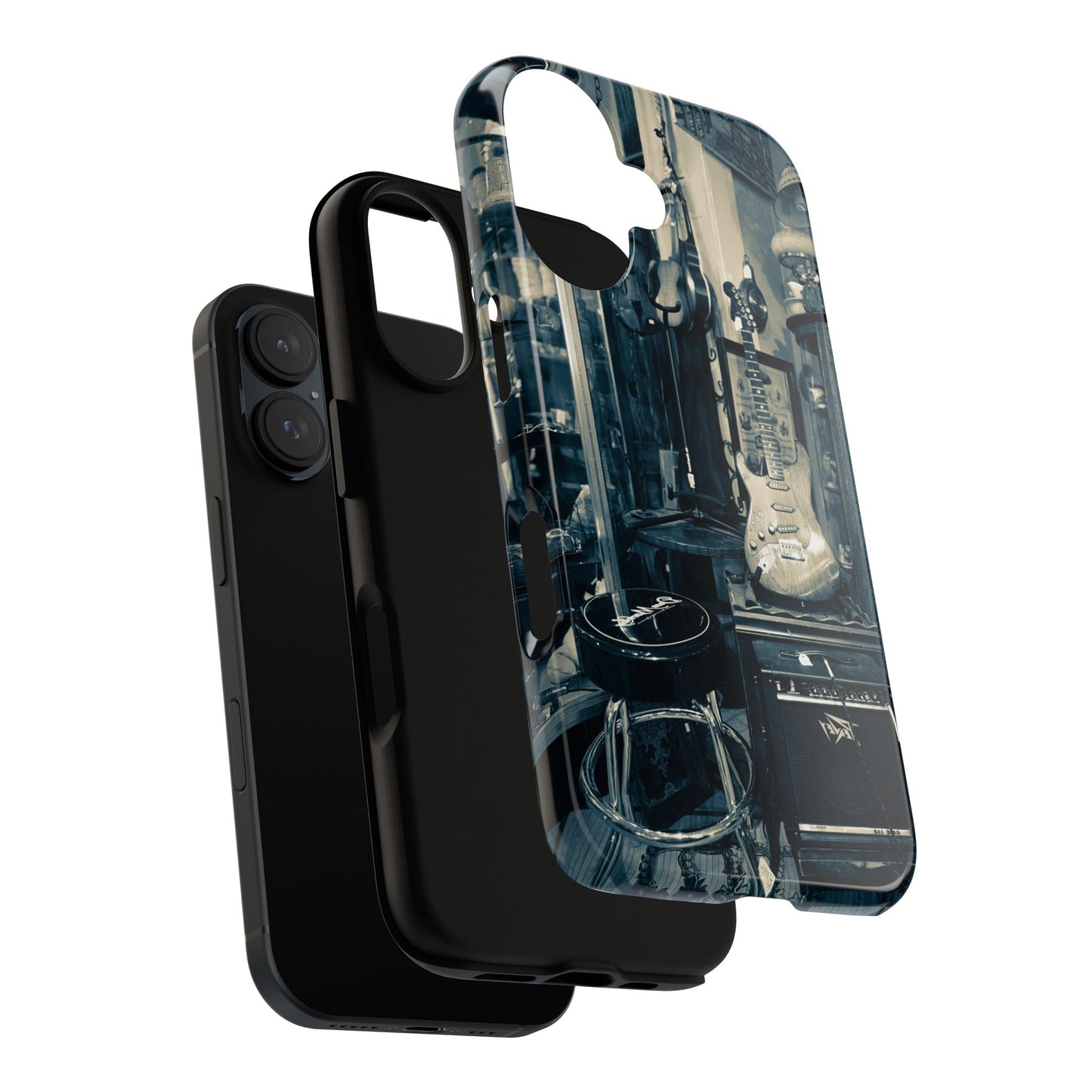 Guitar Vintage Phone Case, Tough Cases, Music Lover Gift, Rock & Roll Accessories, Unique Guitar Artwork, Phone Protection