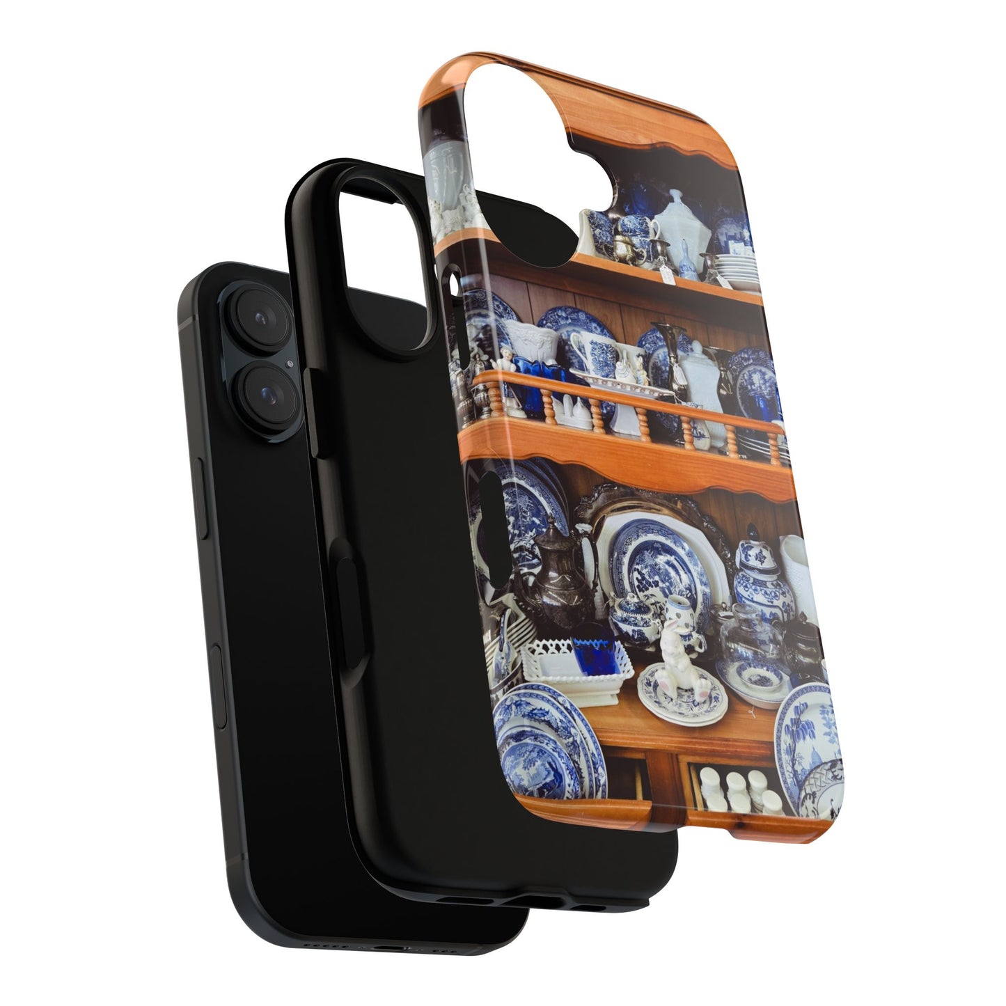 Blue & White Curio Charm Tough Phone Case. Classic China-Inspired Design with Timeless Elegance for Your iPhone, Samsung, or Google Pixel