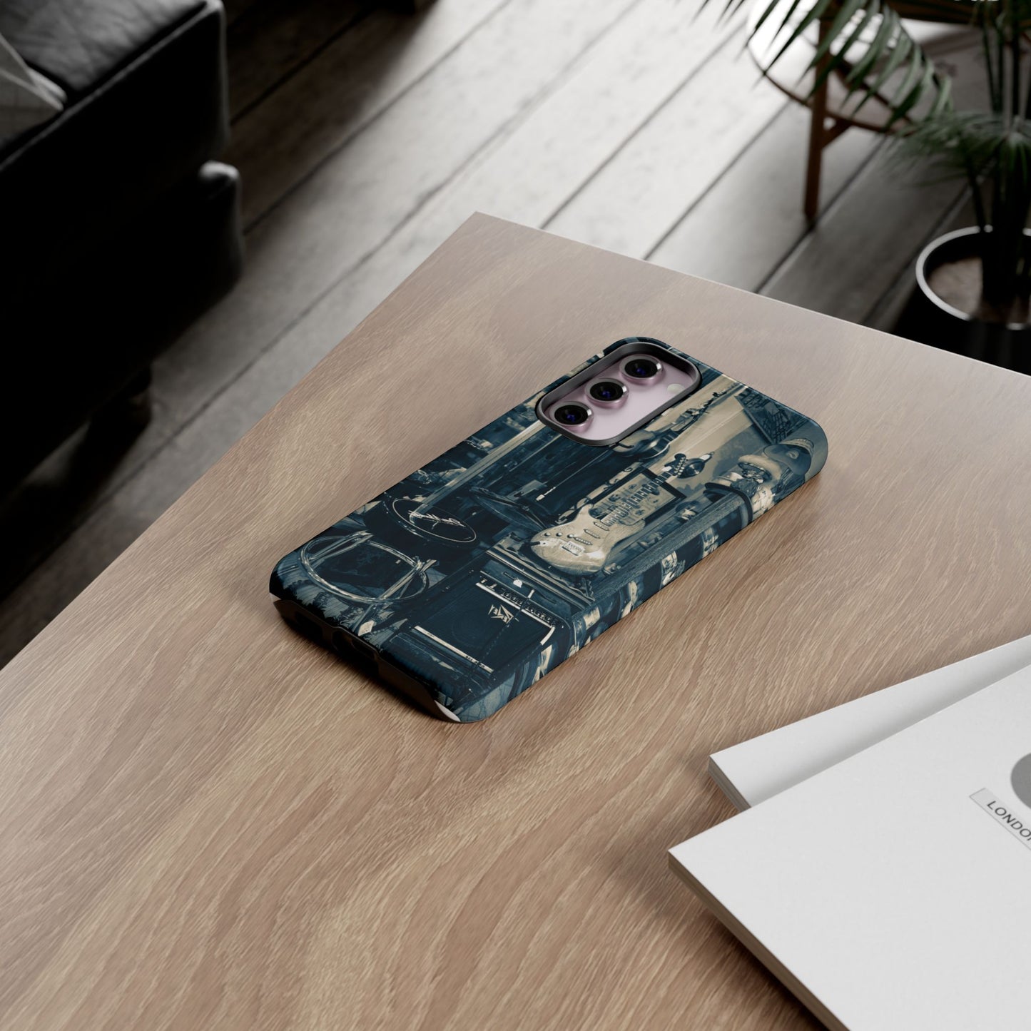 Guitar Vintage Phone Case, Tough Cases, Music Lover Gift, Rock & Roll Accessories, Unique Guitar Artwork, Phone Protection