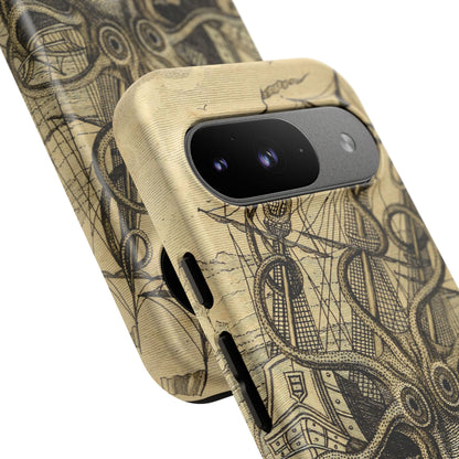 Vintage Kraken Tough Phone Case – Nautical Sea Monster Graphic